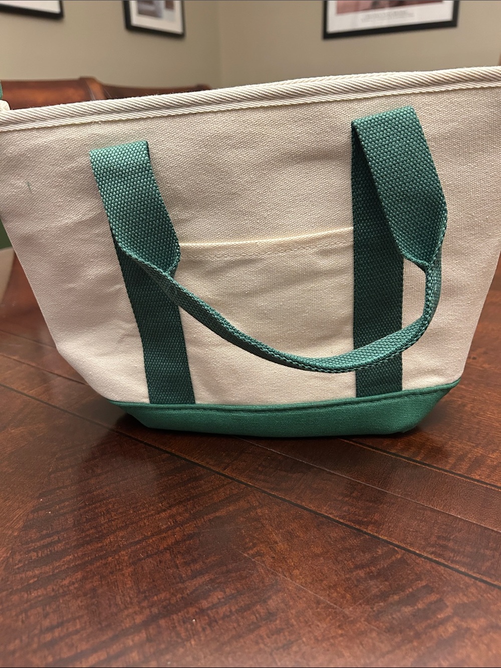 Starbucks Peanuts Canvas Tote in White and Green - Picture 3 of 5